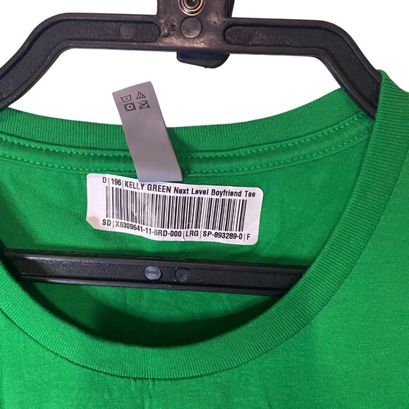 January Woman Graphic Tee Kelly Green Next Level Boyfriend Shirt L Short Sleeves - Picture 4 of 9